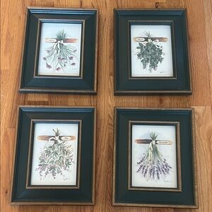 Source Unknown Dark Green Herb Frame Collection